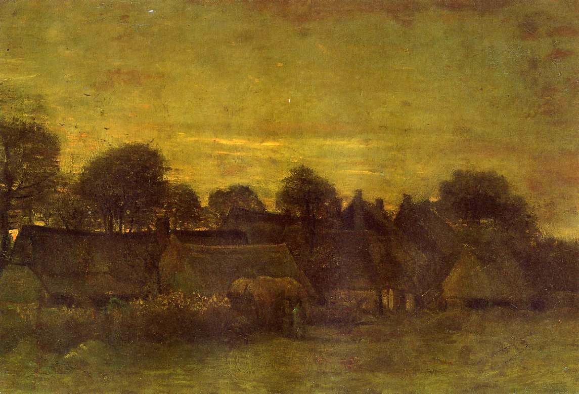 Vincent van Gogh Village at Sunset
